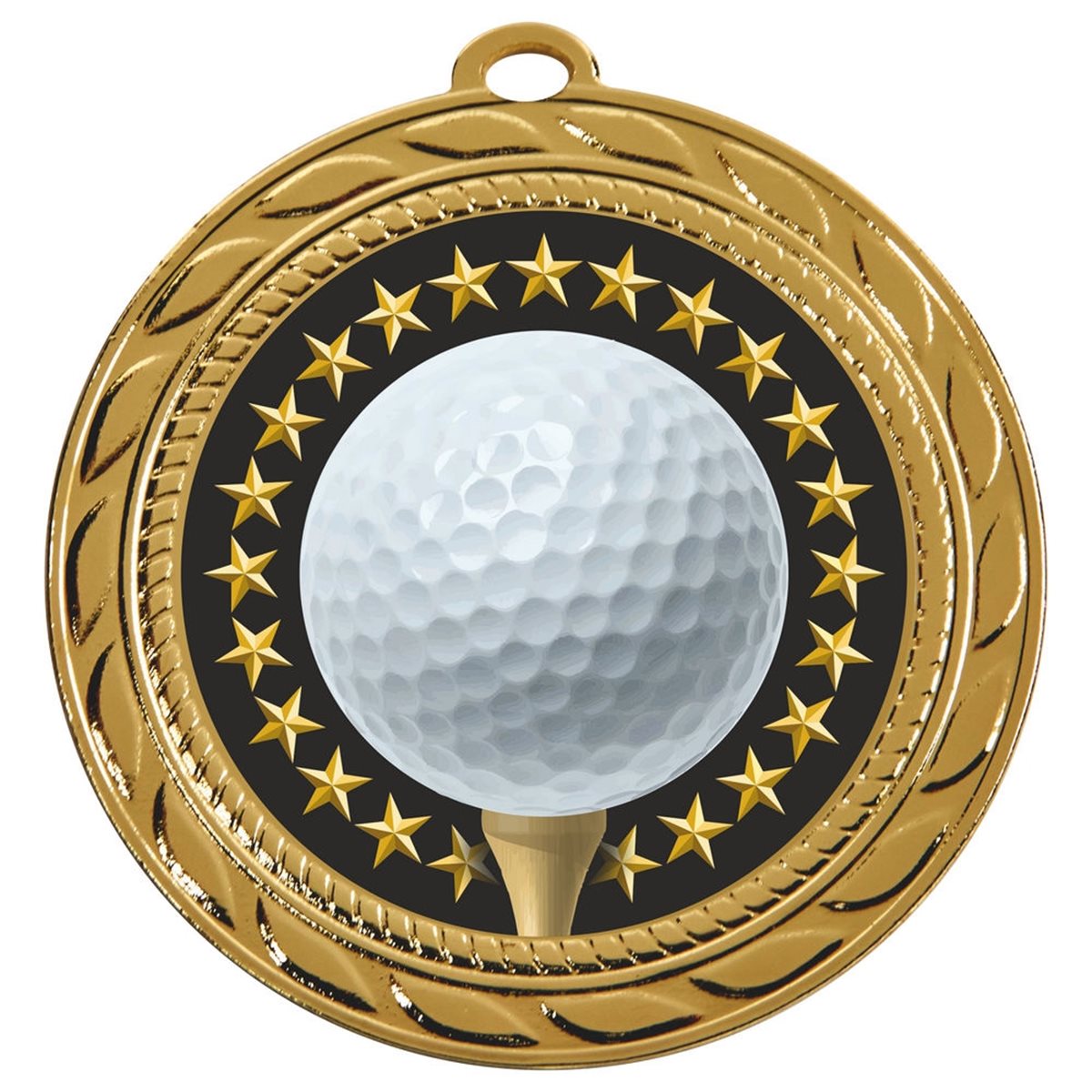 Golf Medal 70mm in Gold, Silver & Bronze MD231