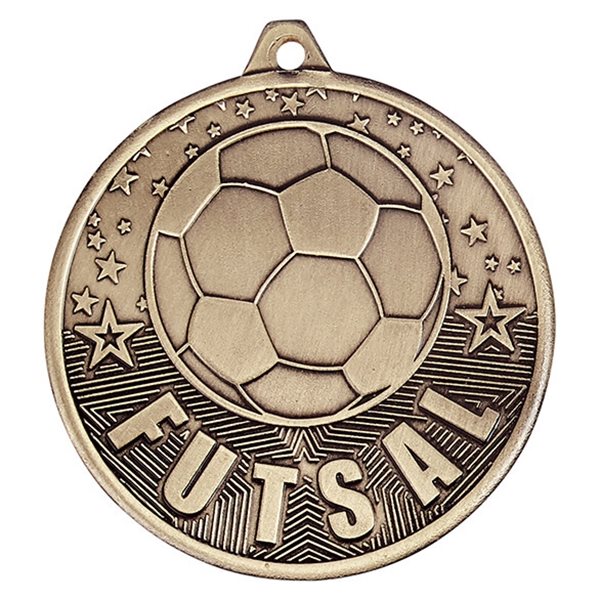 50mm Futsal Medal MM19034 - Gold and Silver
