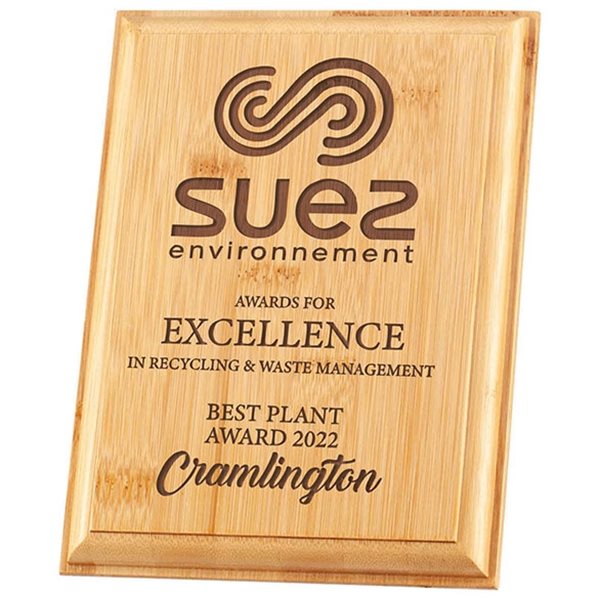 Bamboo Wood Plaque Award Engraved BB22139