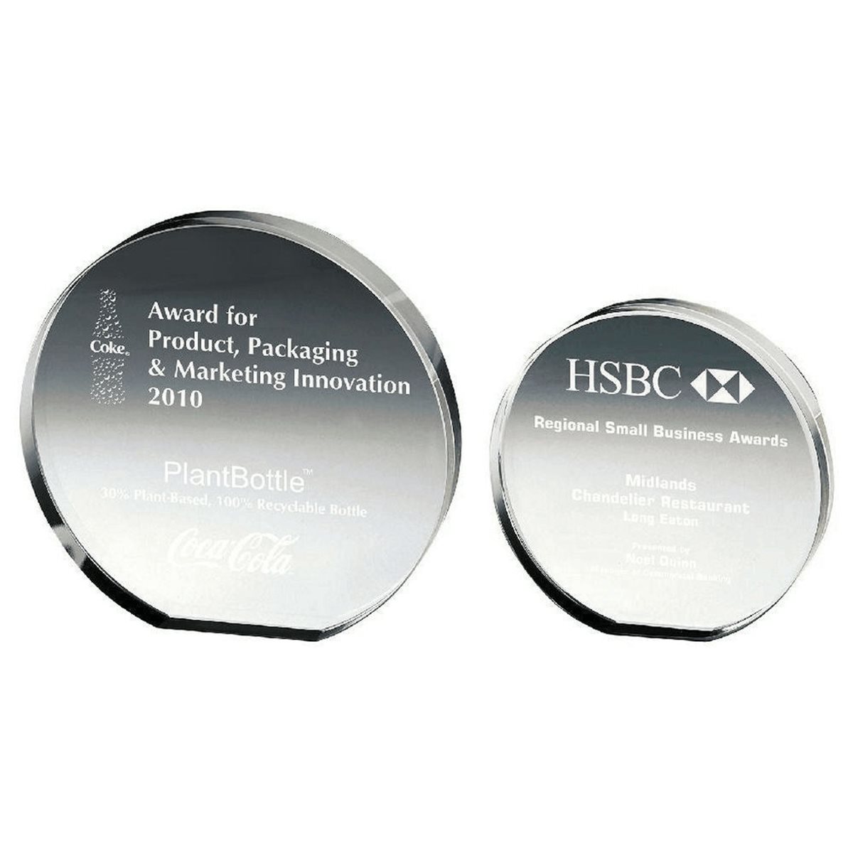 Round Crystal Award 20mm Thick in Presentation Case T.1163