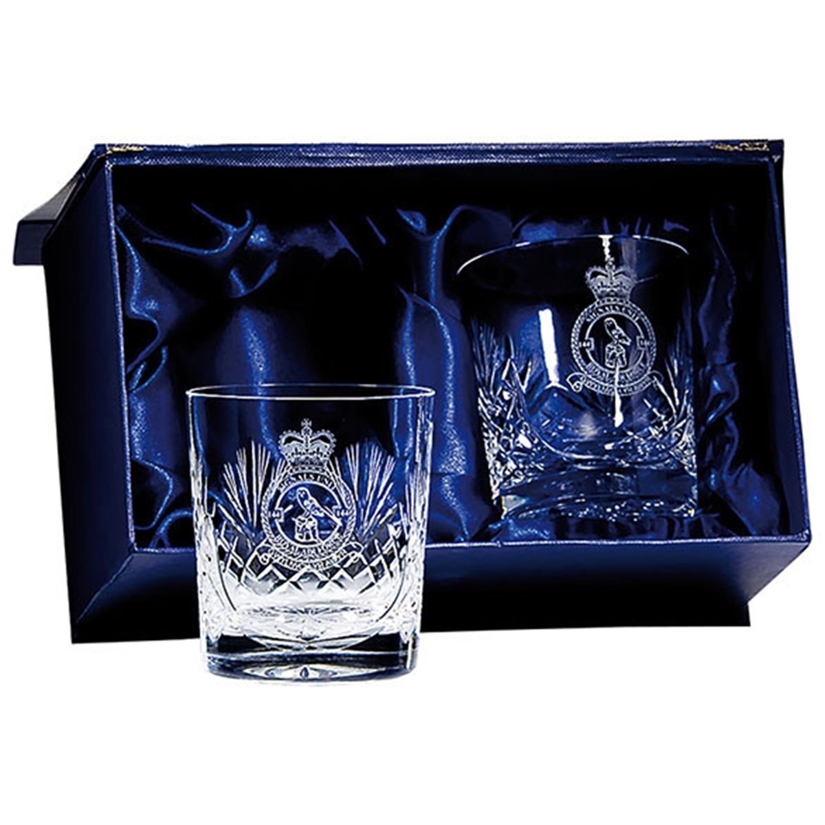 Two Crystal Whisky Glasses with Box CR22555A