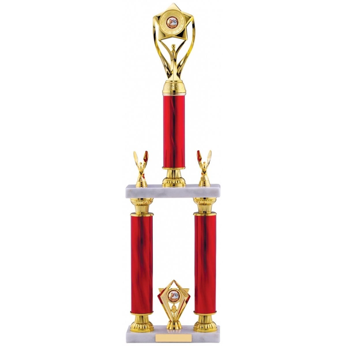 2-Tier Red Tower Column Trophy A0195