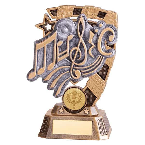 Gold and Silver Resin Music Trophy RF19075