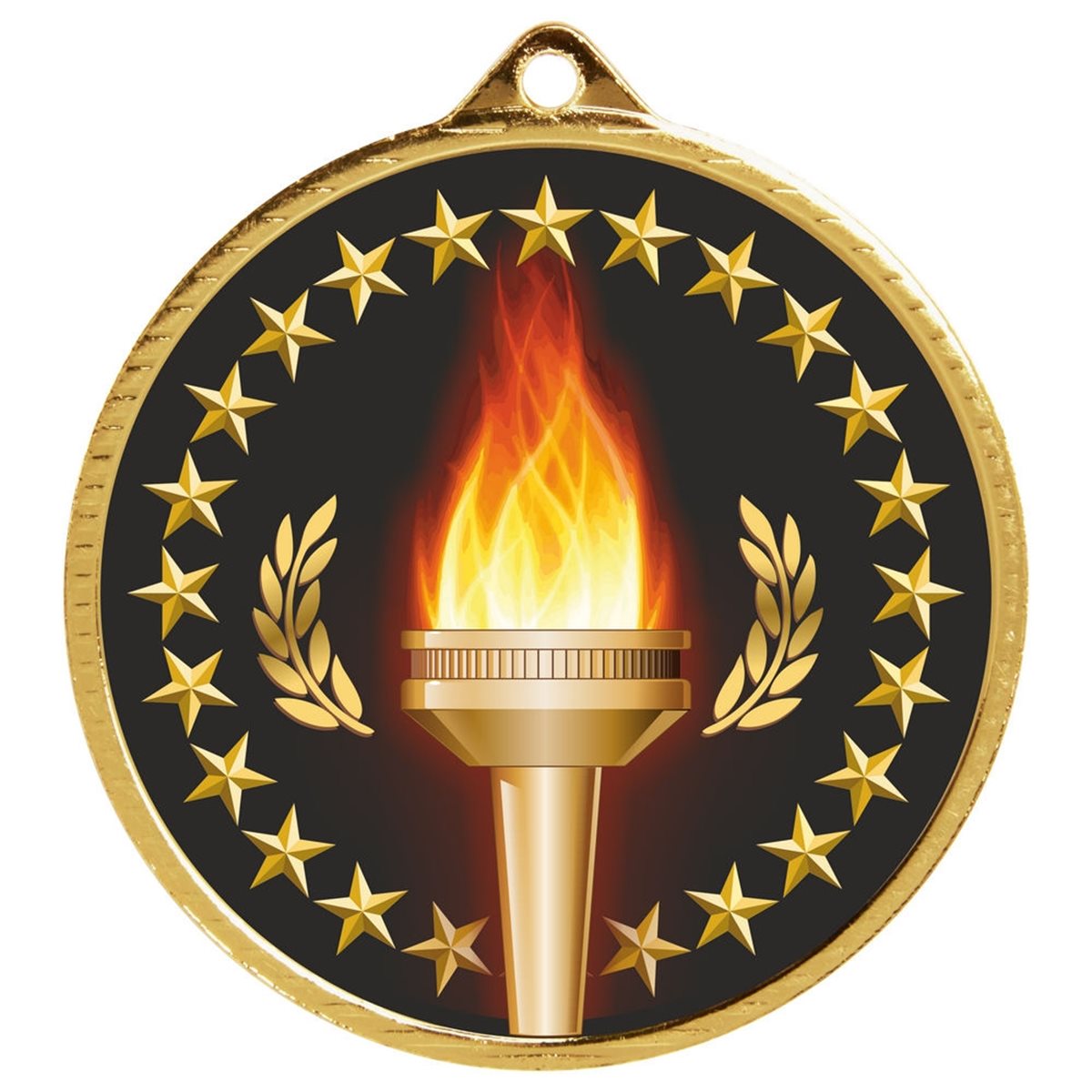 Victory Torch Medal 50mm in Gold, Silver & Bronze MD220