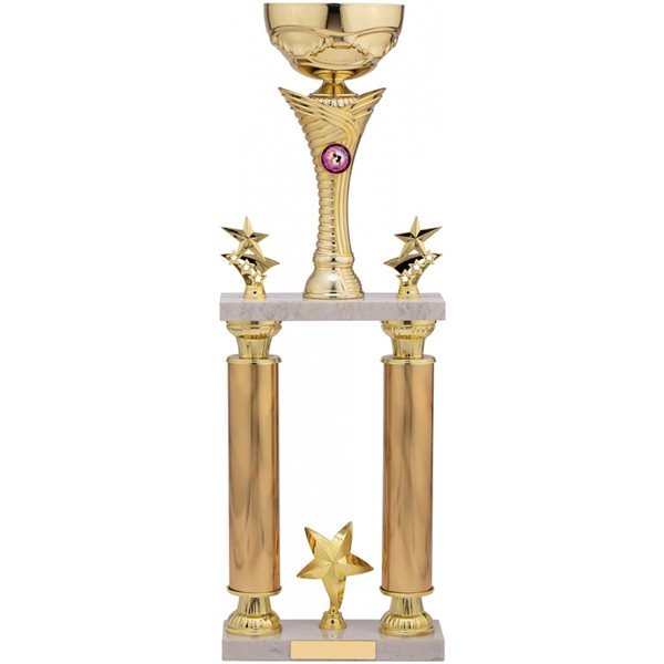 2-Tier Gold Tower Column Trophy A0197