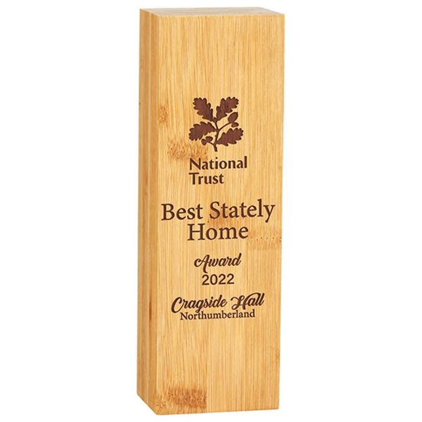 Bamboo Wood Pillar Award Engraved BB22145