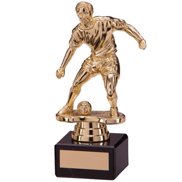 Gold Plastic Figure Football Trophy TR4926 on Marble Base