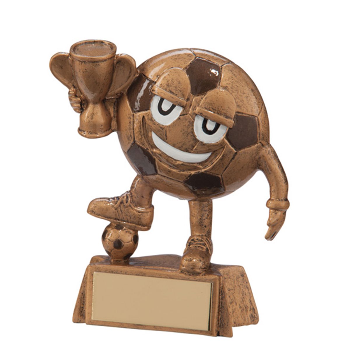 Happy Little Footballer Trophy Bronze Resin RF2117A