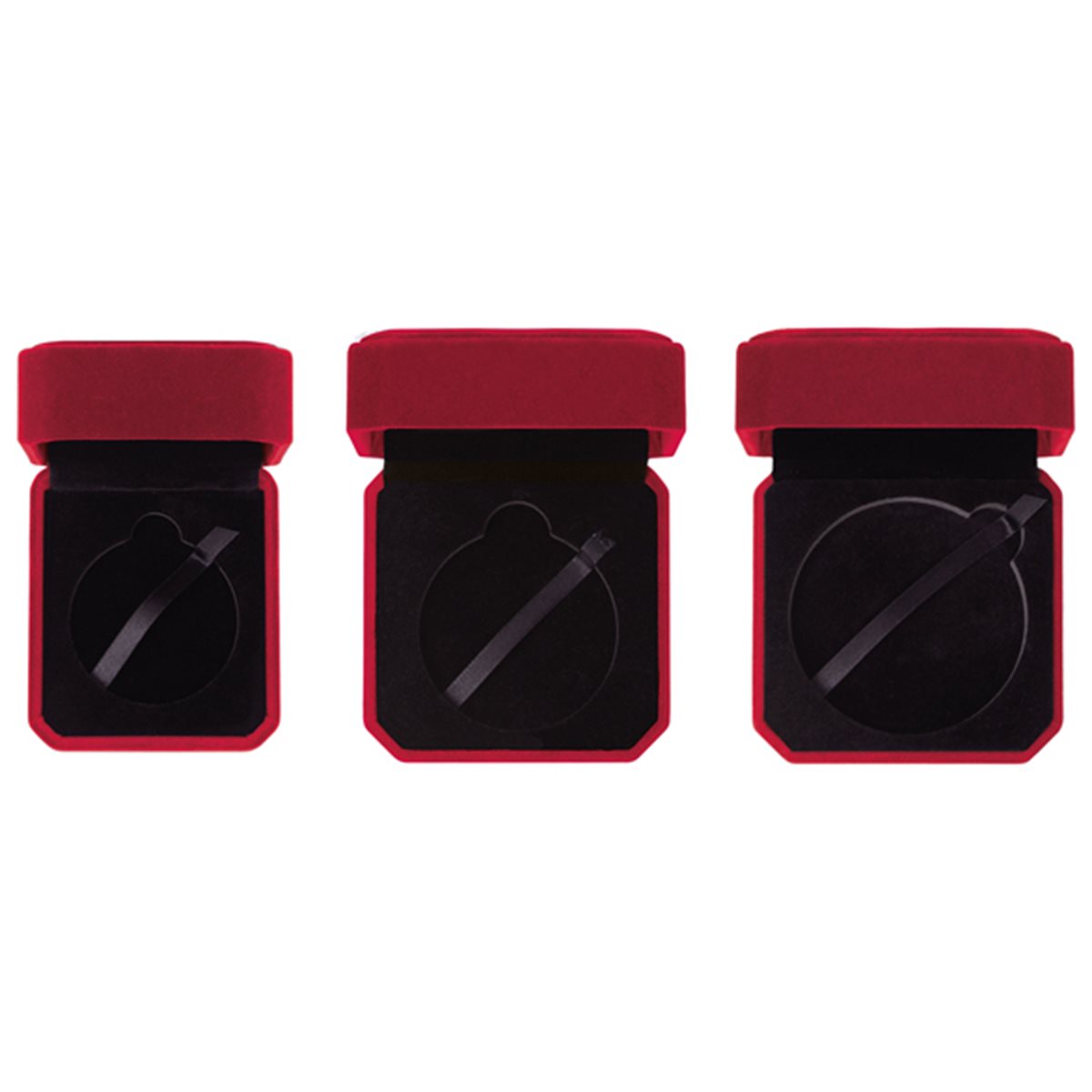 Aspire Red Velour Medal Box Available in 3 Sizes MB20306