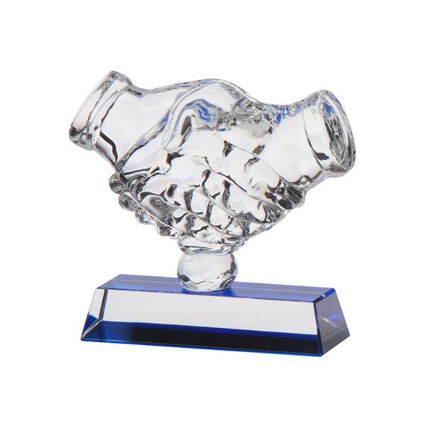 Handshake Crystal Achievement Award CR9031