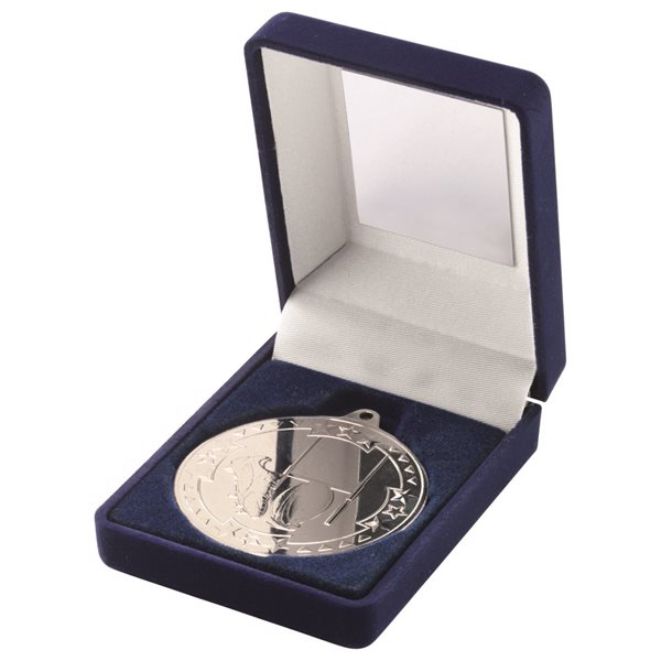 Silver 50mm Rugby Boxed Medal TD.TY27B