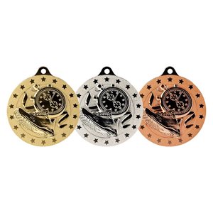Cascade 50mm Running Medal in Gold, Silver and Bronze MM26186