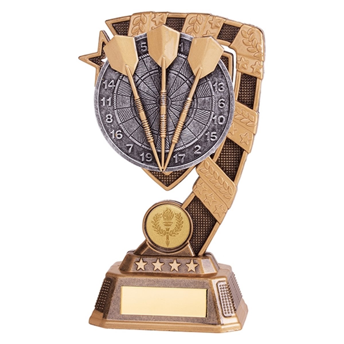 Gold and Silver Resin Darts Trophy RF19062