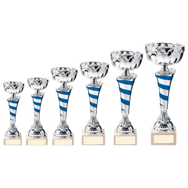 Eternity Blue & Silver Column Trophy TR20309