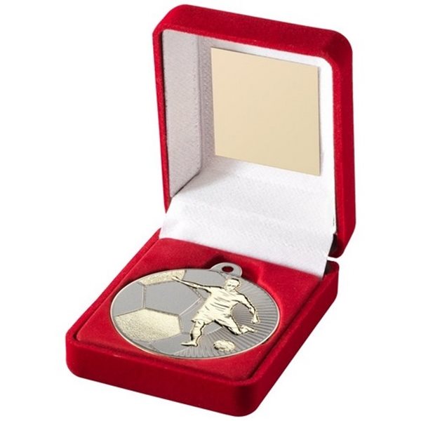 Football 50mm Boxed Medal in Gold, Silver & Bronze JR1-TY103
