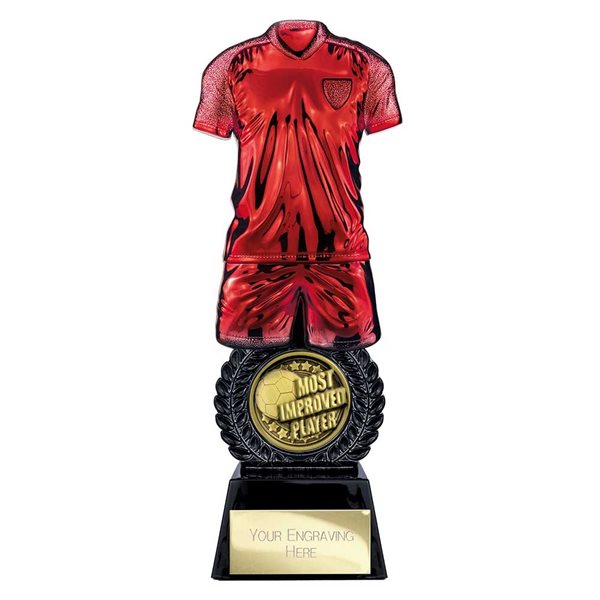 Intensity Red & Black Most Improved Player Football Trophy PV25053