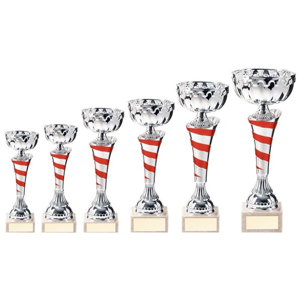 Eternity Red & Silver Column Trophy TR20311