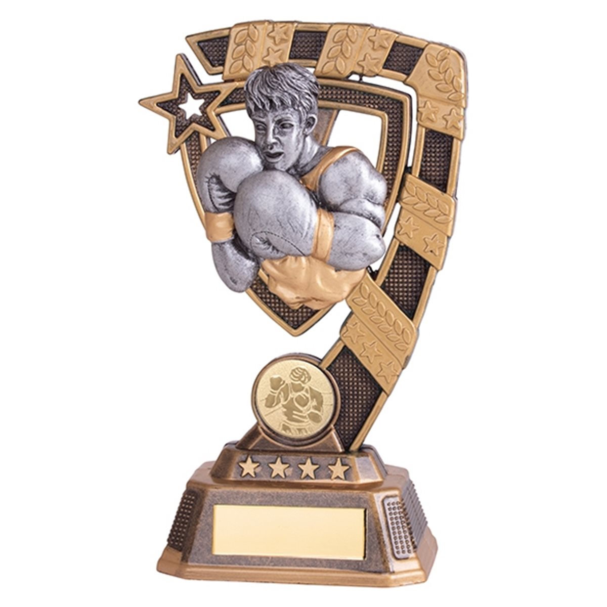 Gold and Silver Resin Boxing Trophy RF18134