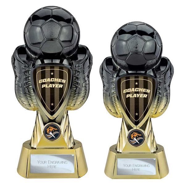 Tournament Black and Gold Coaches Football Trophy PX26125