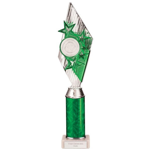 Pizzazz Green Column Star Trophy TA20516