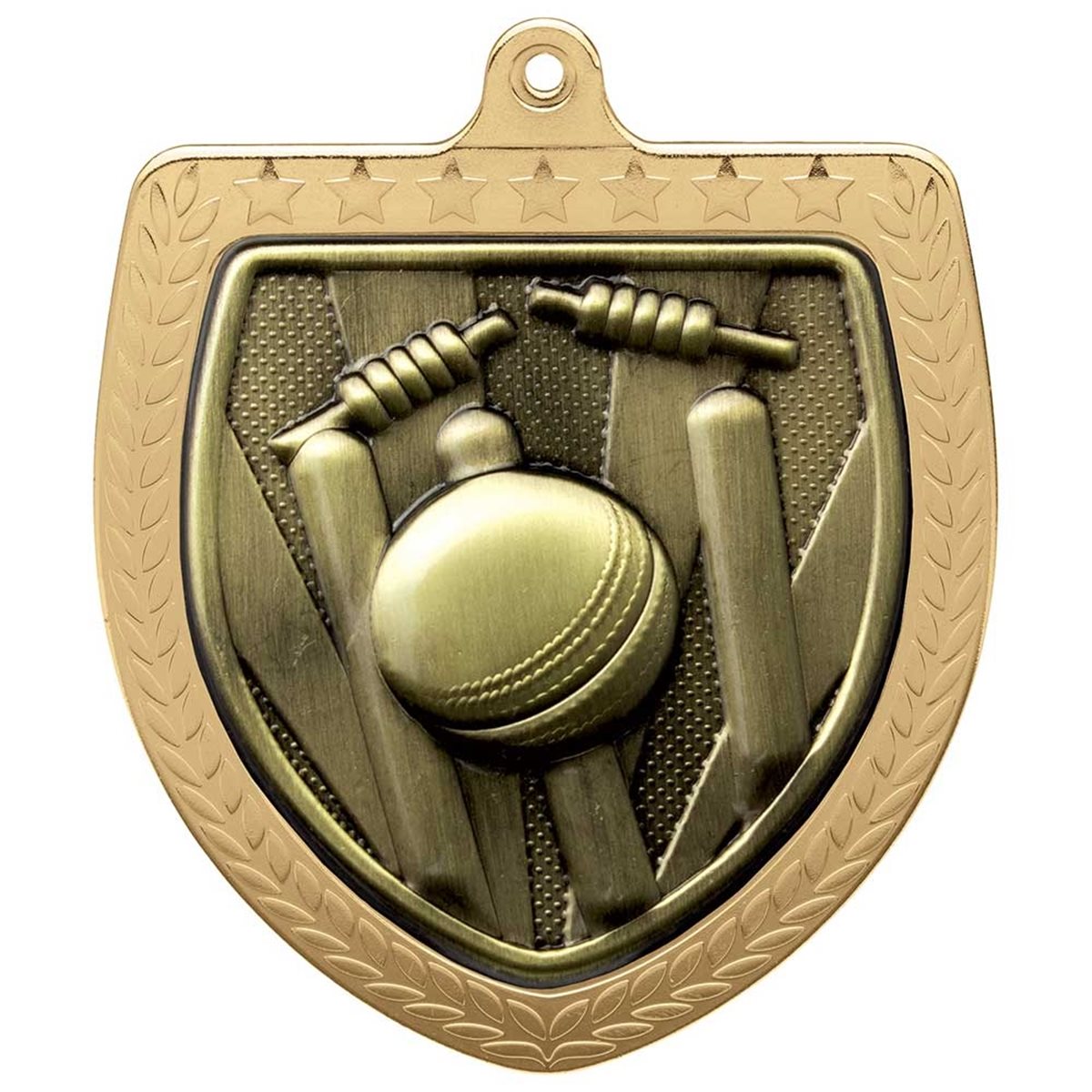 Cricket 75mm Cobra Shield Medal in Gold, Silver & Bronze MM24209