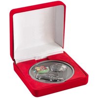DELUXE RED 50/60/70MM MEDAL BOX MB02B