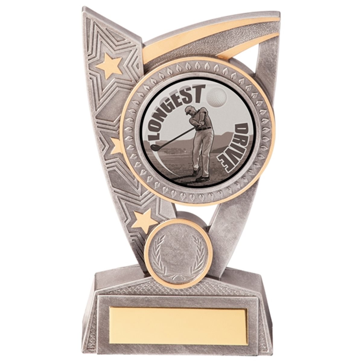 Triumph Silver Resin Longest Drive Golf Trophy PL20415