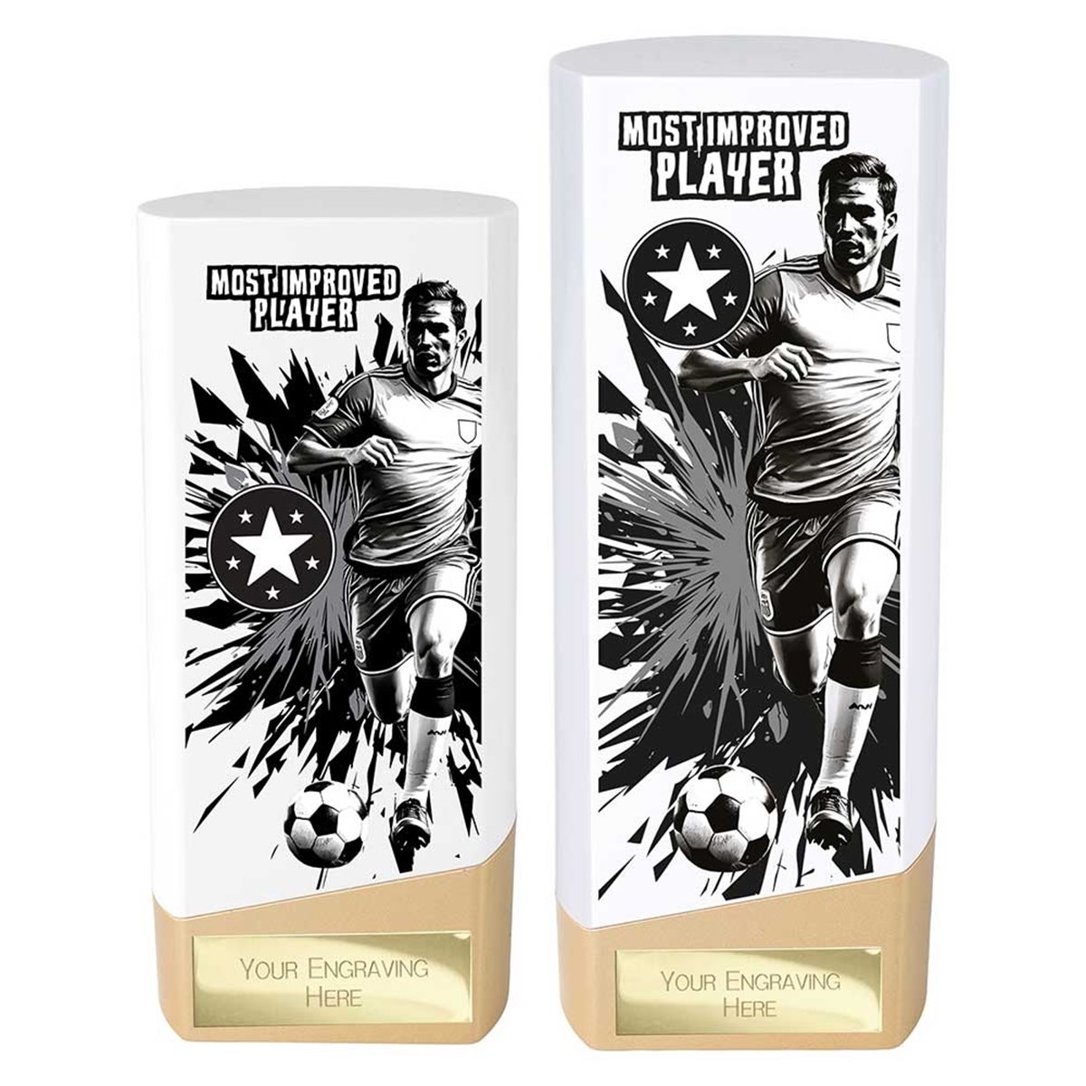 White and Gold Prime Most Improved Player Award PW26134