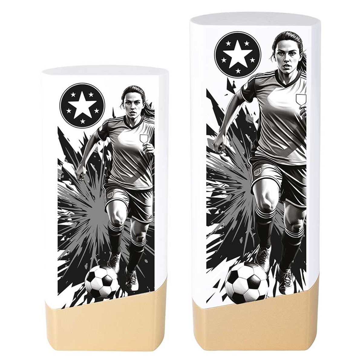 White and Gold Prime Heavyweight Female Football Award PW26237