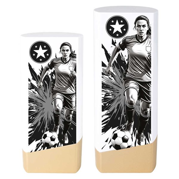 White and Gold Prime Heavyweight Female Football Award PW26237