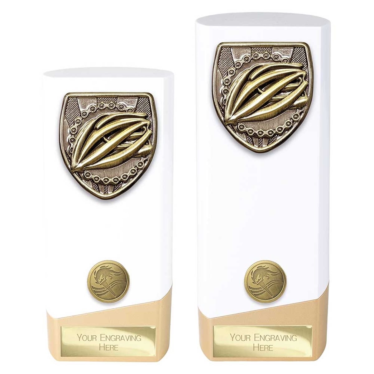 White and Gold Prime Heavyweight Cycling Award PW25139