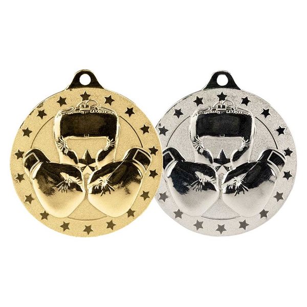 Cascade 70mm Boxing Medal in Gold and Silver MM26203