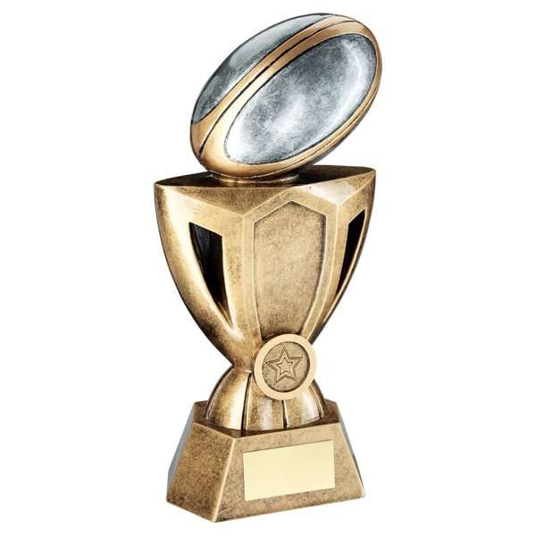 Rugby Resin Award with Full 3D Ball JR4-RF384