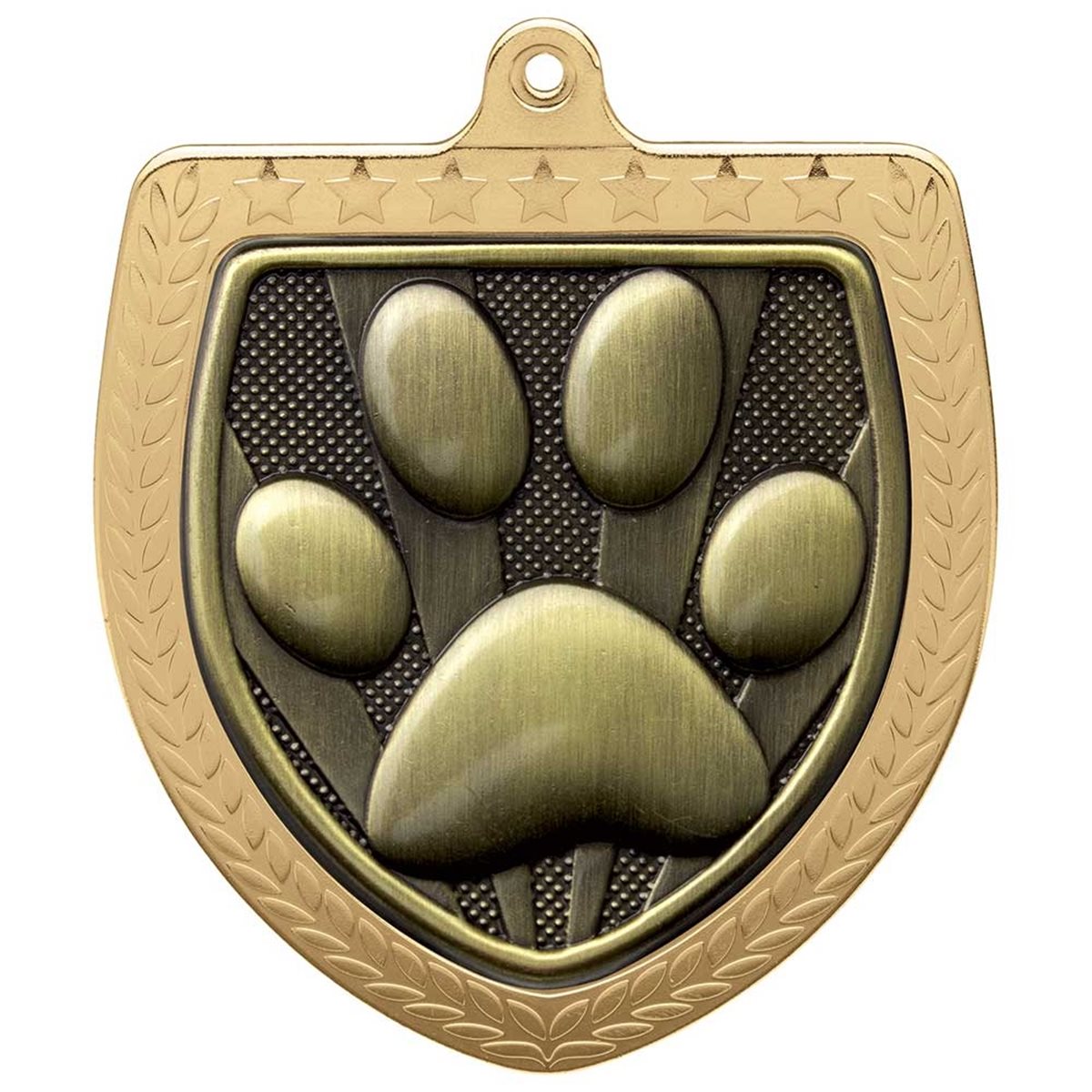 Dog Obedience 75mm Cobra Shield Medal in Gold, Silver & Bronze MM24223