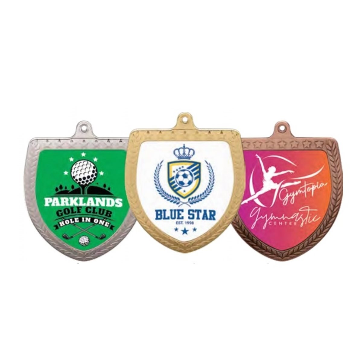 Shield Shape Medal with Custom Logo - 75mm (MM24375)
