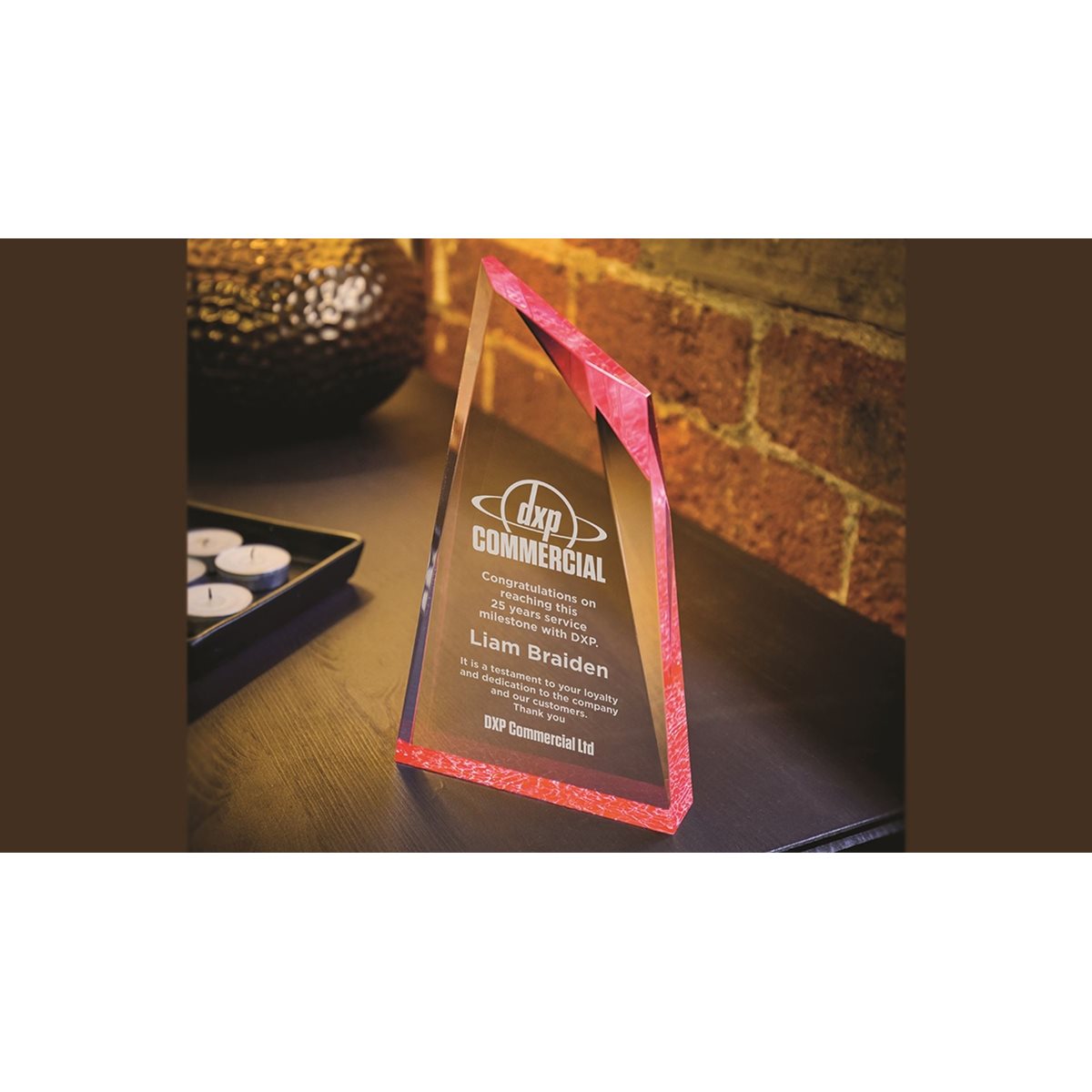 Colour Tinted Acrylic Stand Award T28 range