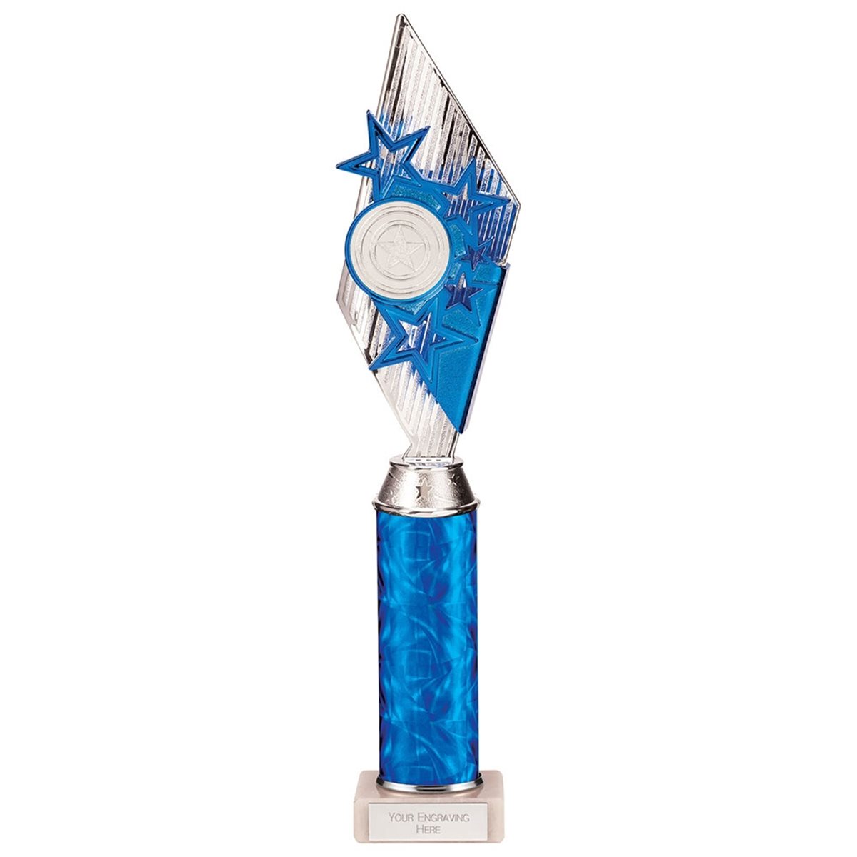 Pizzazz Blue Column Star Trophy TA20521