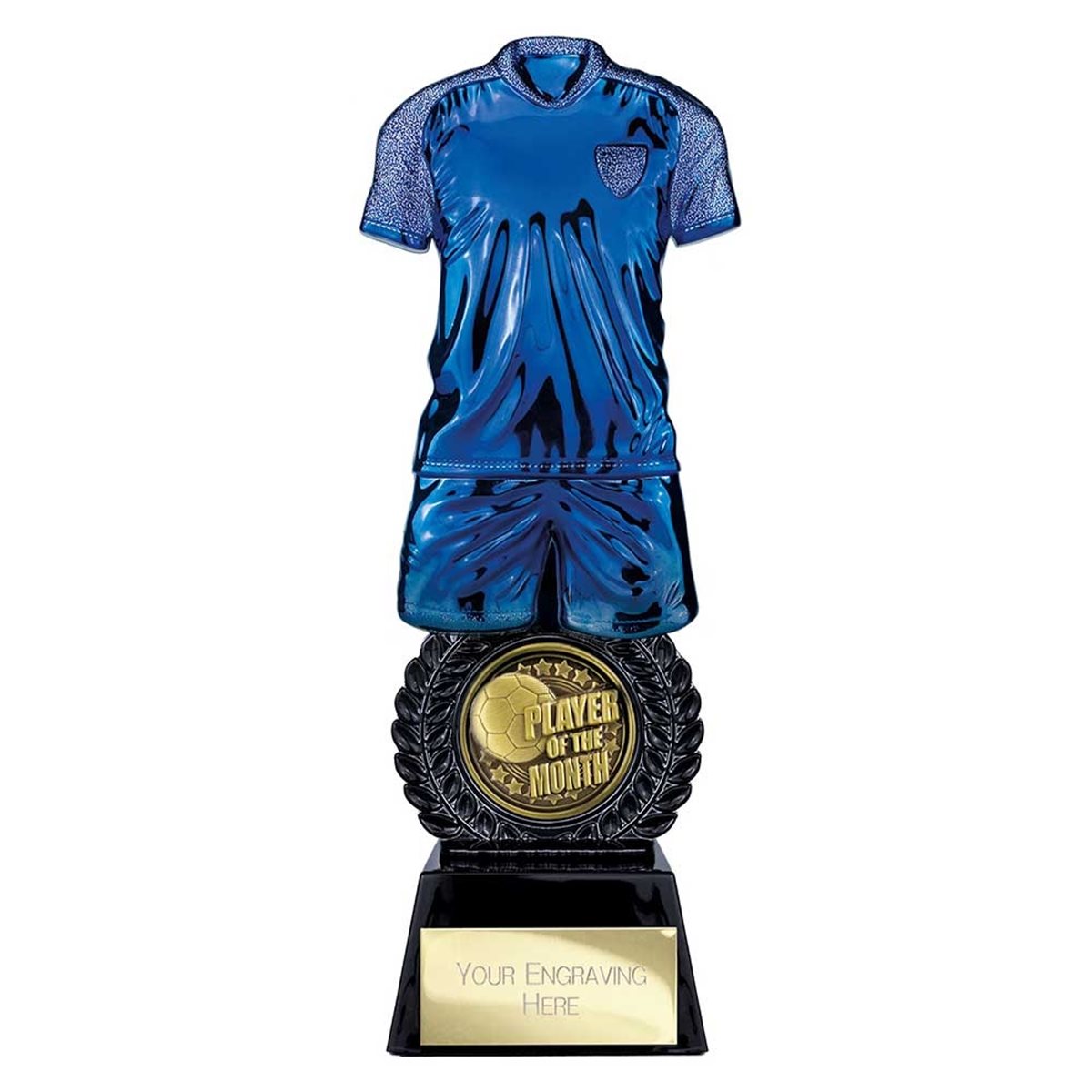 Intensity Blue & Black Player of the Month Football Trophy PU25056