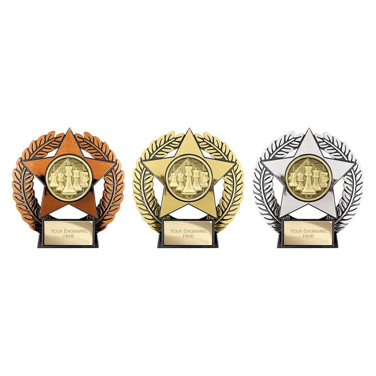 Emperor Star Chess Plaque PL25040