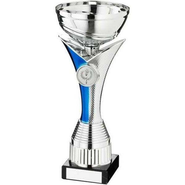 Blue & Silver Presentation Cup on Marble Base JR22-AT23