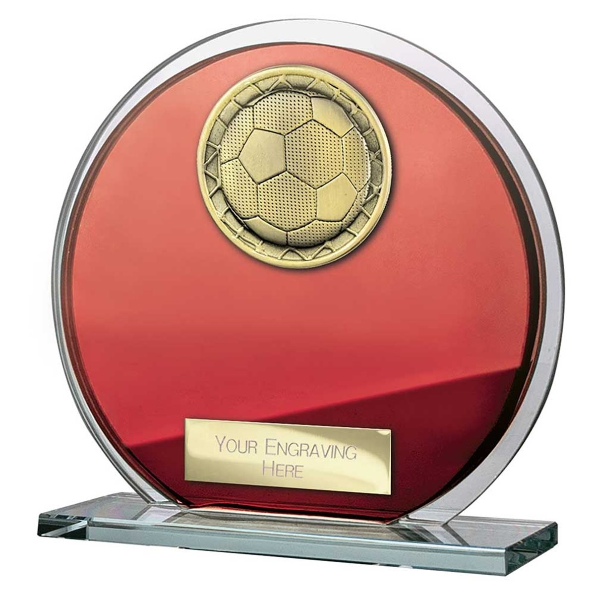 Football Red Glass Superstar Award CR26570