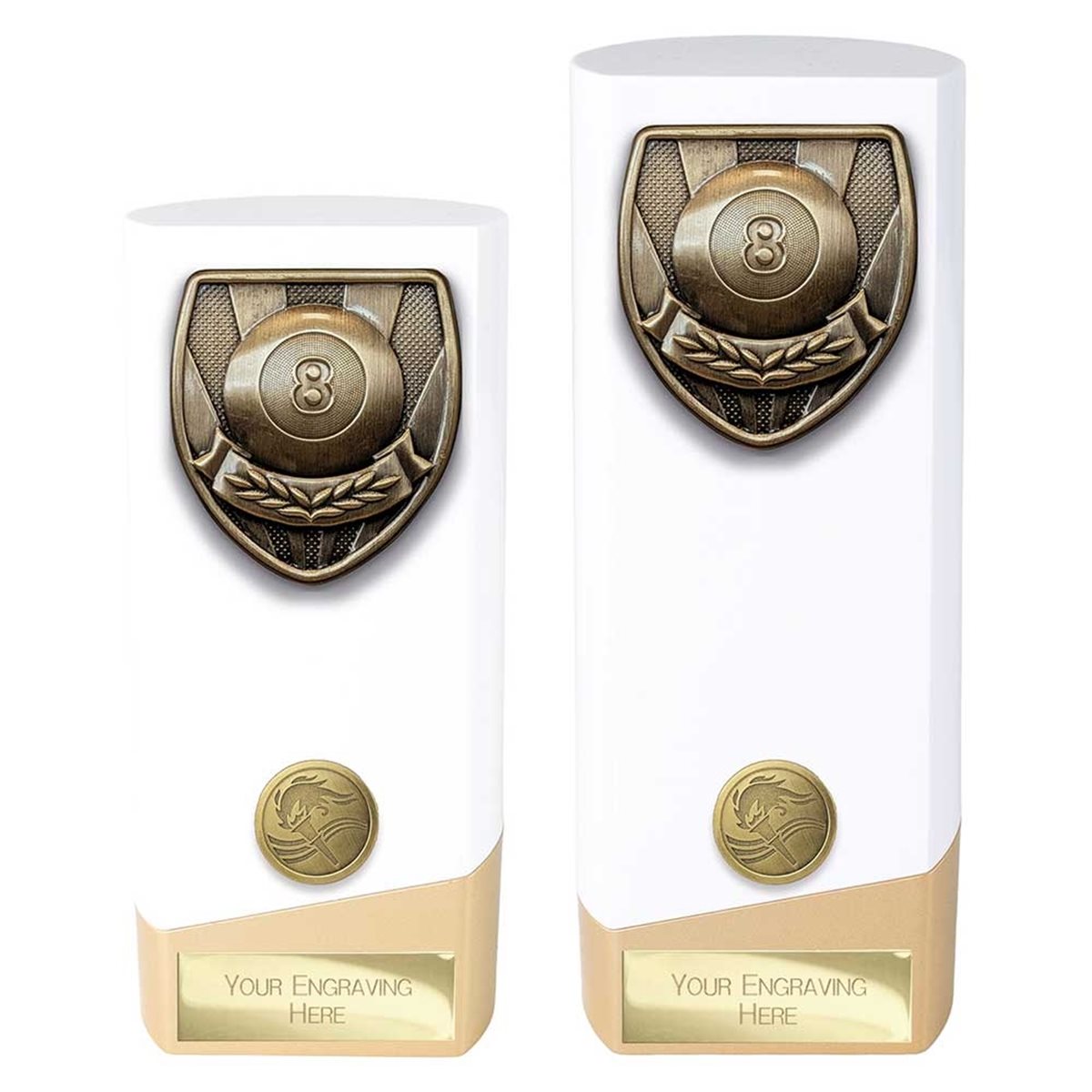 White and Gold Prime Heavyweight Pool Award PW24204