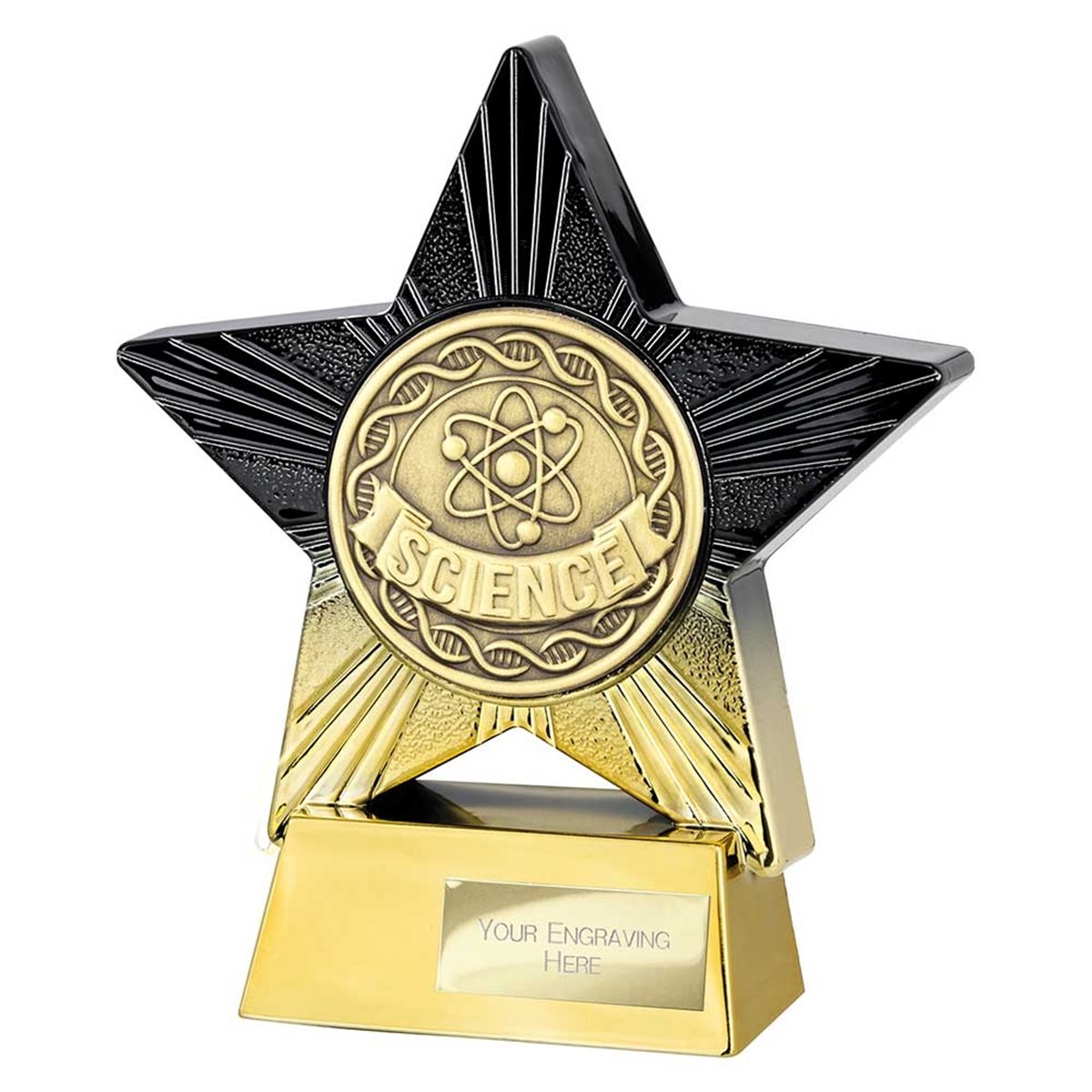 Science Superstar Gold & Black Trophy PA25171