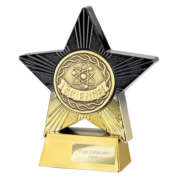 Science Superstar Gold & Black Trophy PA25171