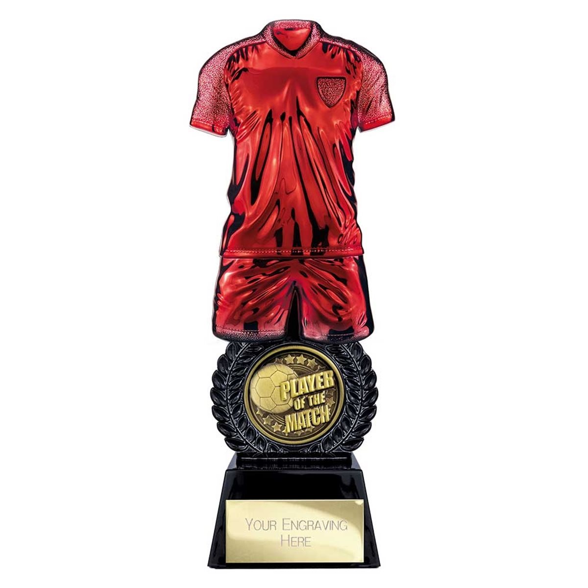 Intensity Red & Black Player of the Match Football Trophy PV25055