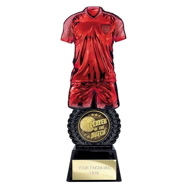Intensity Red & Black Player of the Match Football Trophy PV25055