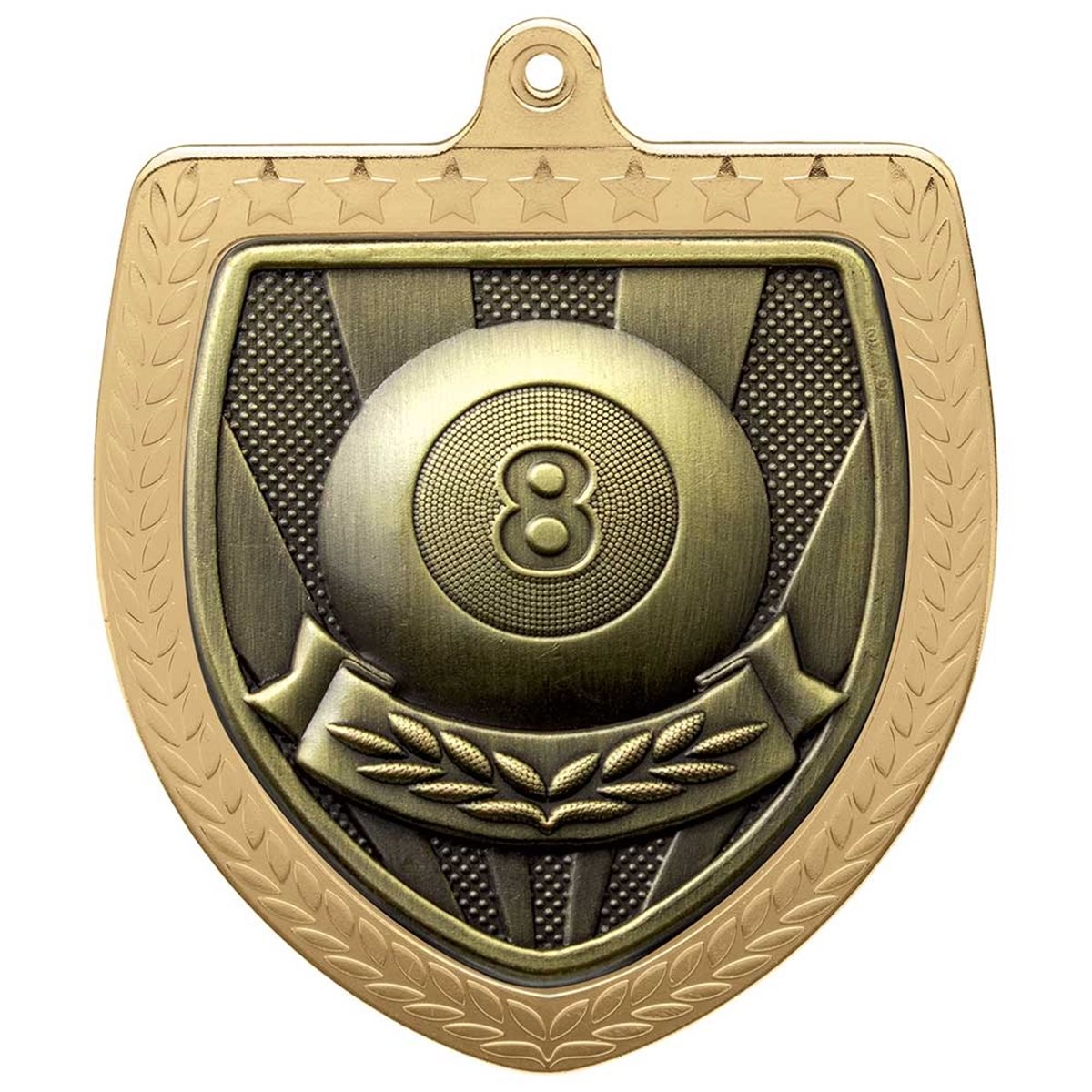 Pool 75mm Cobra Shield Medal in Gold, Silver & Bronze MM24204