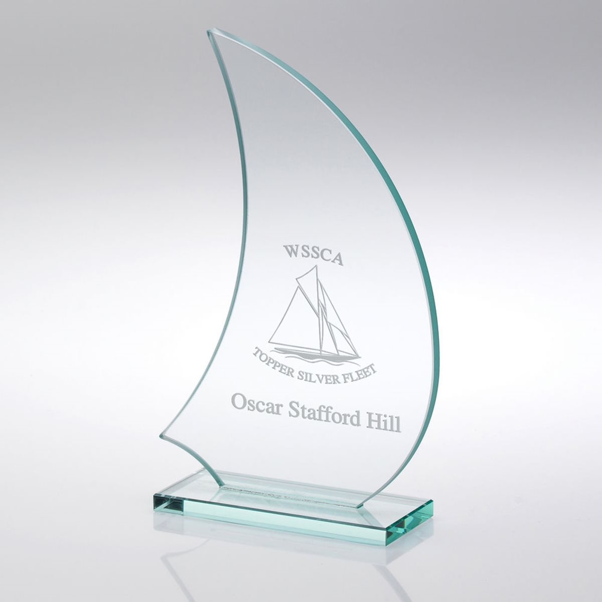 Jade Glass Sail Award - 6mm Thick (TP13)