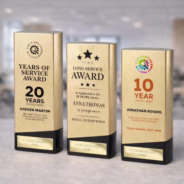 Custom Gold/Black Block Award PA25004