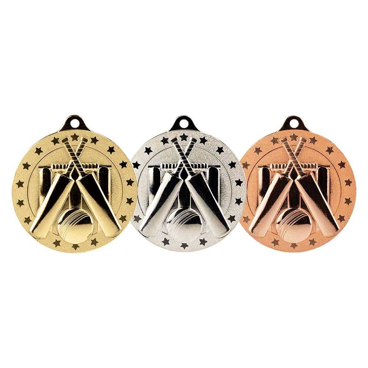 Cascade 50mm Cricket Medal in Gold, Silver and Bronze MM26176